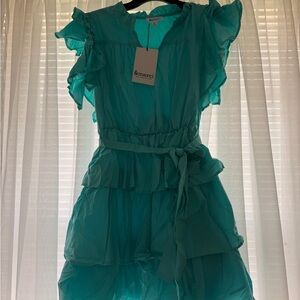 NWT Teal Ruffle Dress